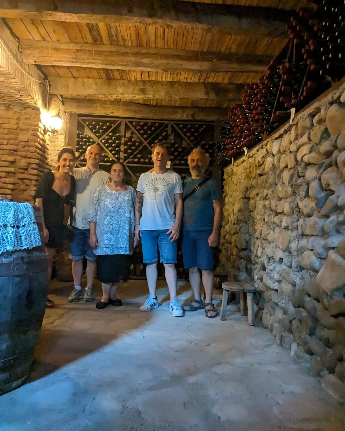 La cantina Nagdi Marani a Tsarapi, in Kakheti, vinificazione in qvevri