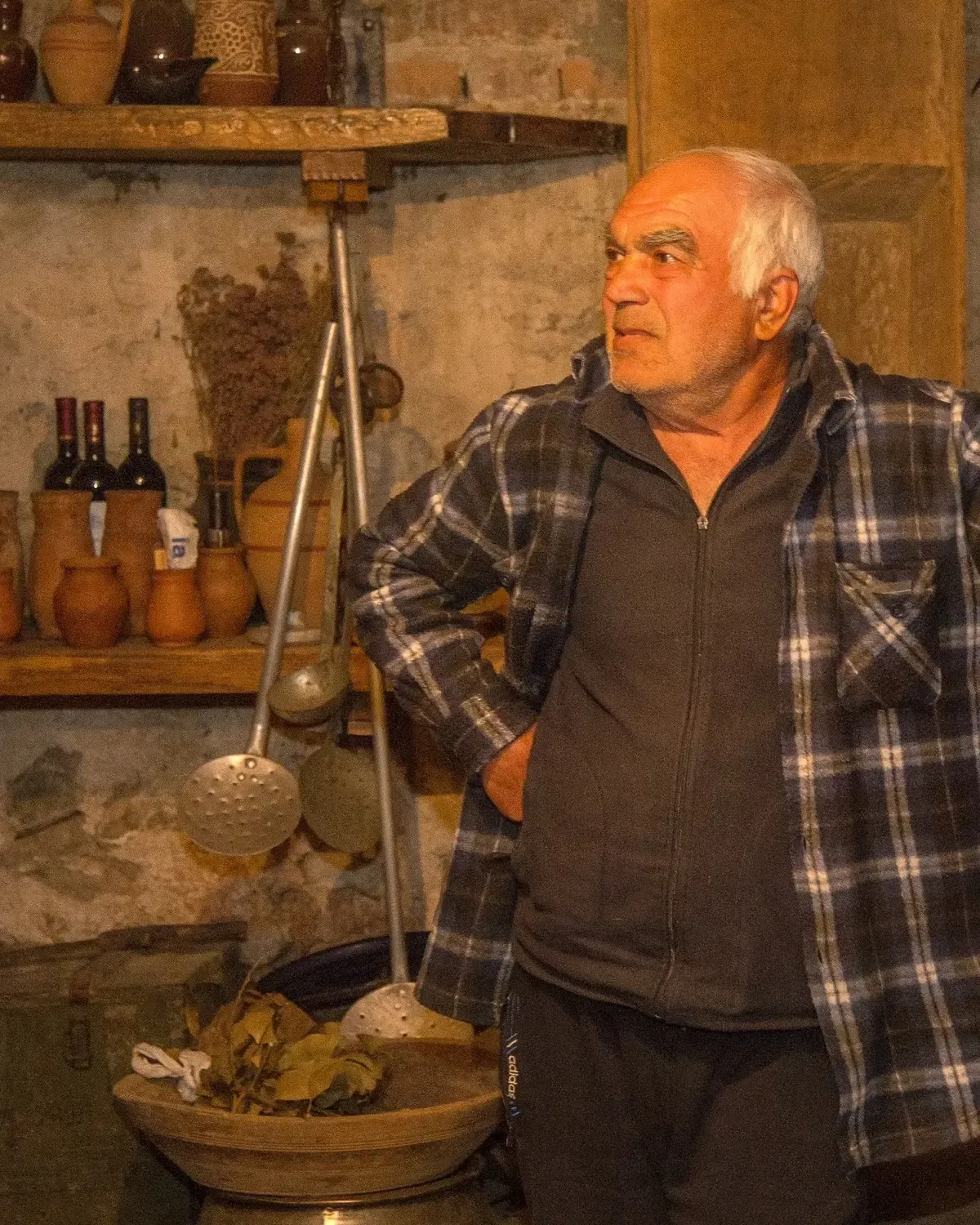 La cantina Nikolashvili in Kakheti, vinificazione in qvevri