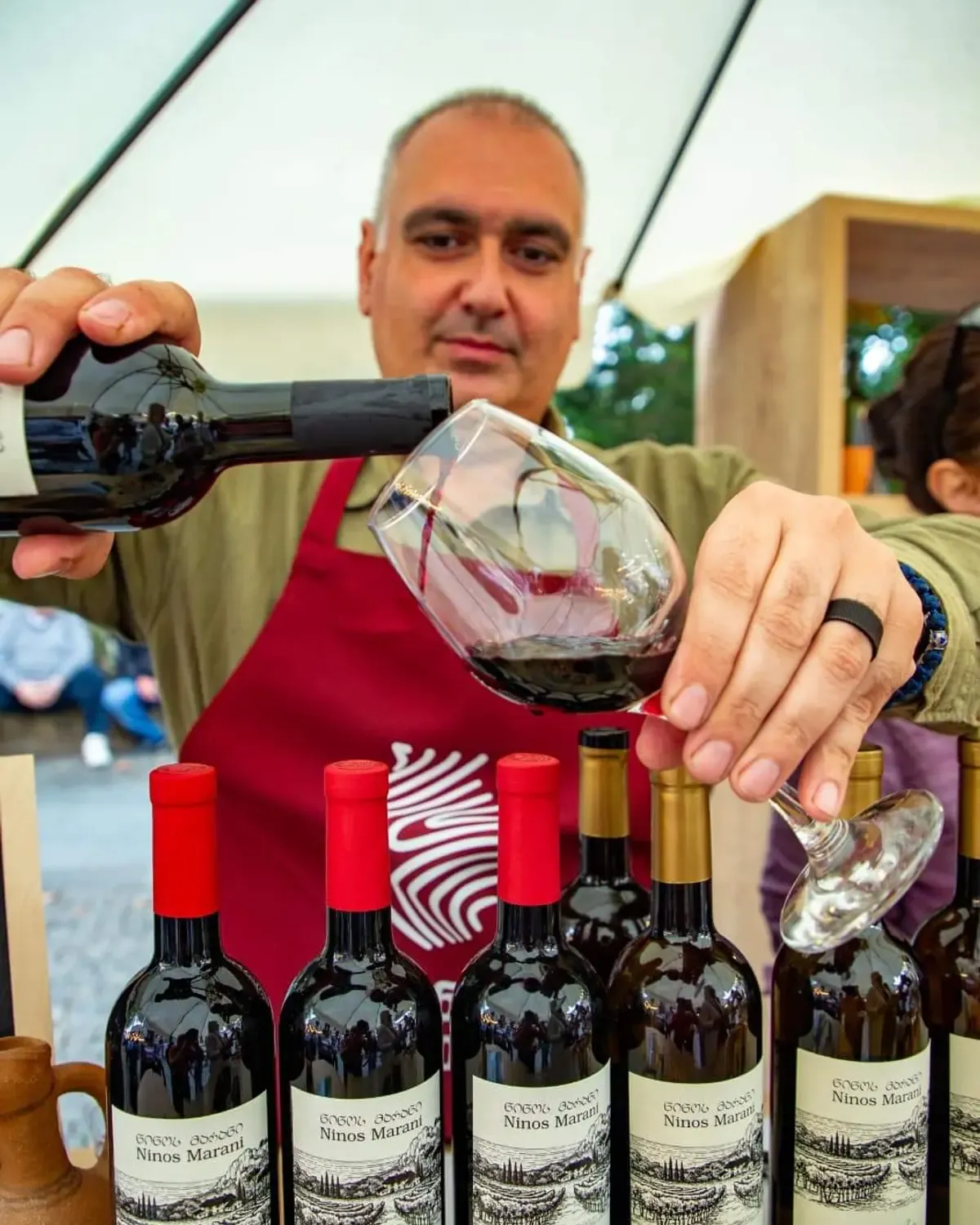 La cantina Ninos Marani in Imereti, vinificazione in qvevri