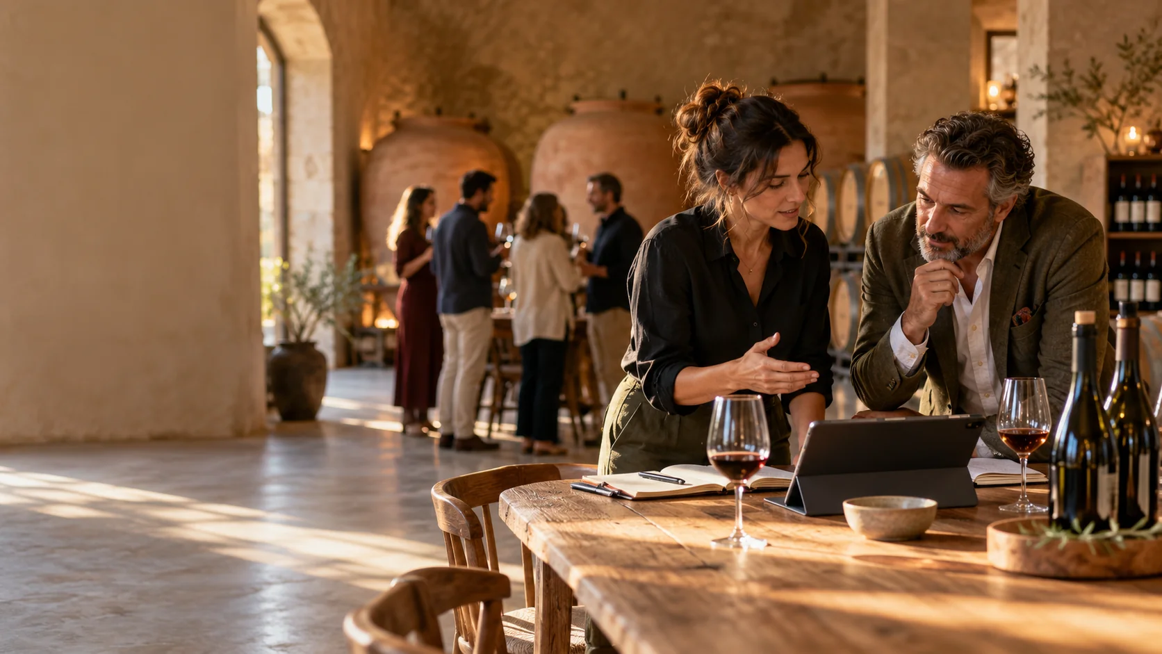 Operational profiles for cellar hospitality: resident vs fractional